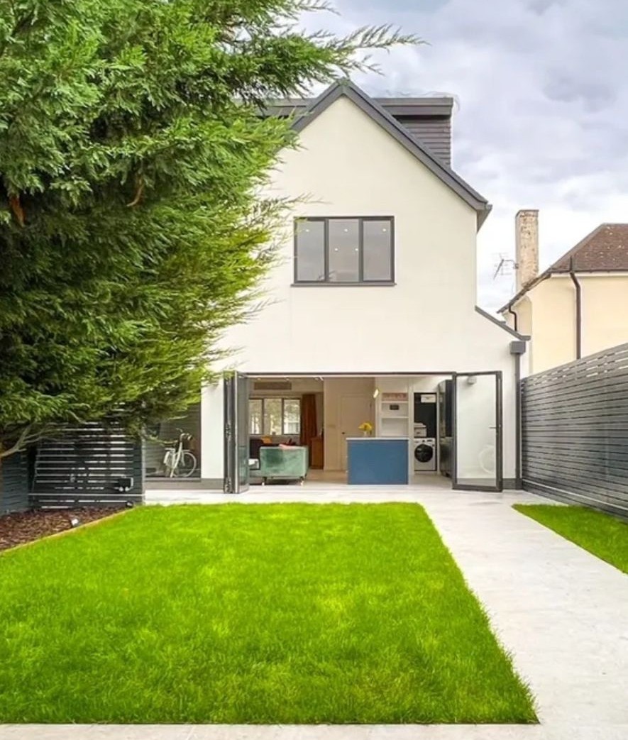 about us modern rear house extension with landscaped garden